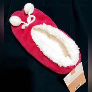 Women's Sherpa Lined Cozies Pink & White Slippers